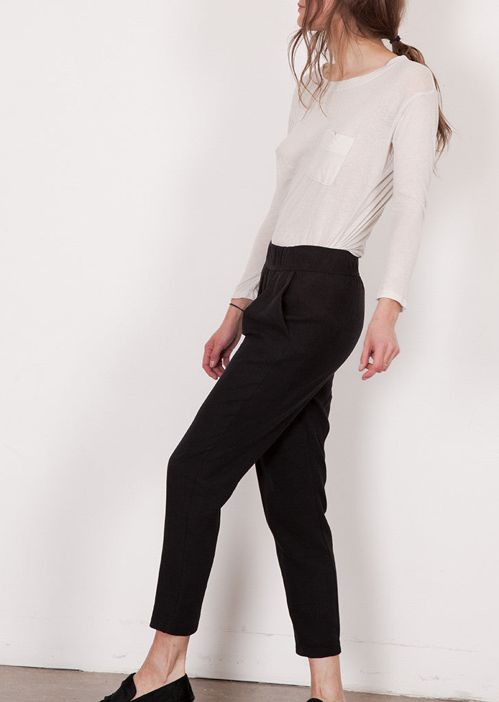Sheer Jersey 3/4 Sleeve Tee White