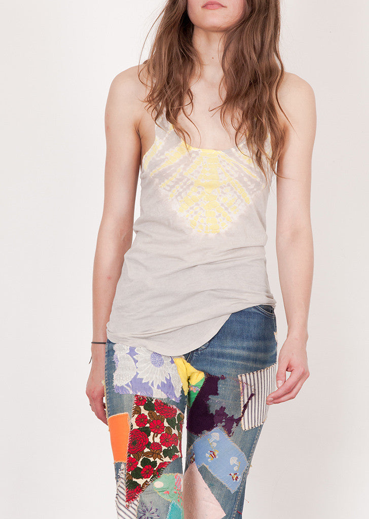 Sheer Jersey Tank Quartz Tie Dye