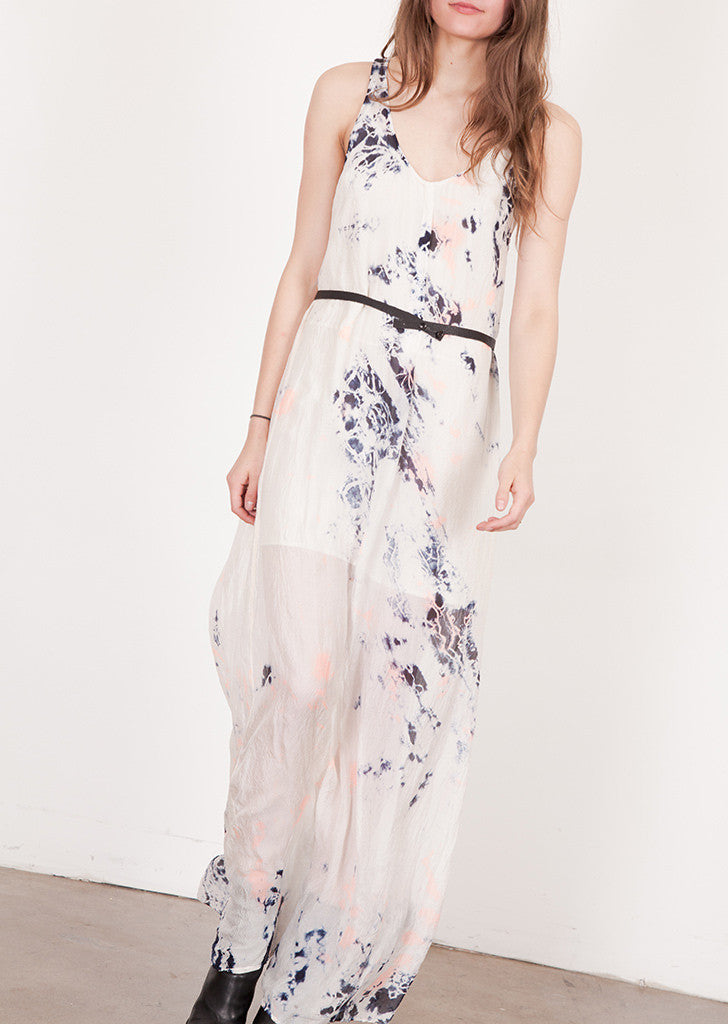 Silk Maxi Tank Dress Cosmic Ivory