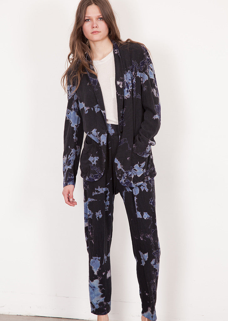 Raw Silk Blazer Cosmic Black